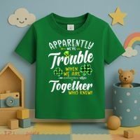Apparently We're Trouble When We are together Irish Couples Toddler T-Shirt thumb 3