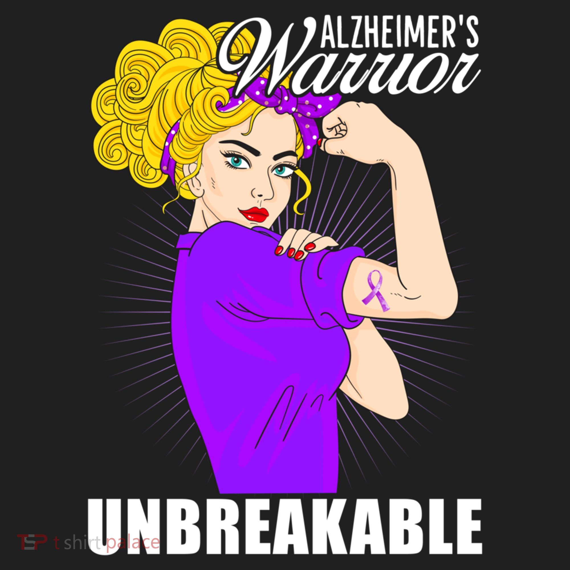 Alzheimers Warrior Unbreakable Cute Gift Alzheimer's Awareness Funny Gift Beanie