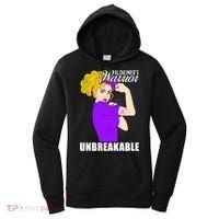 Alzheimers Warrior Unbreakable Cute Gift Alzheimer's Awareness Funny Gift Women's Hoodie thumb 0