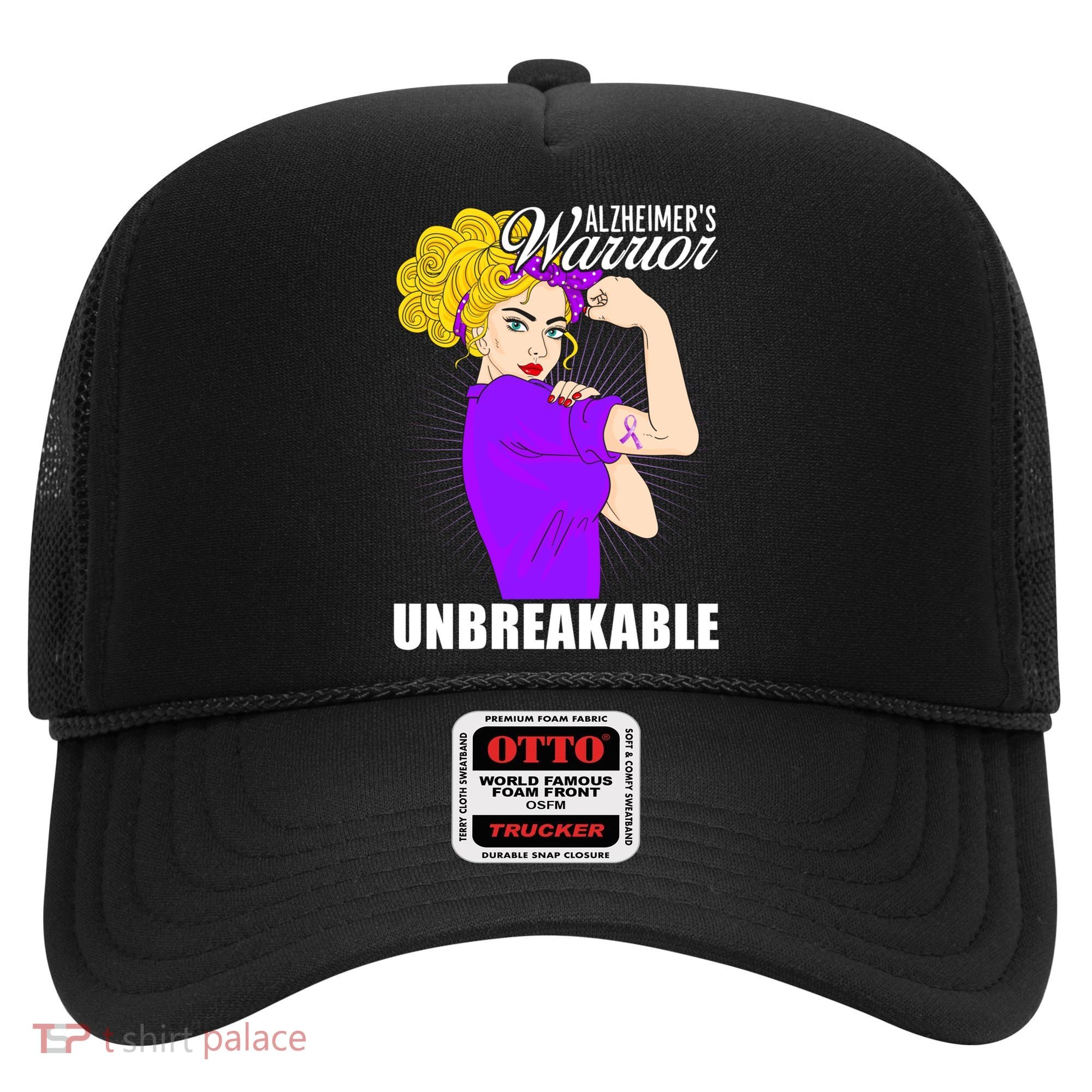 Alzheimers Warrior Unbreakable Cute Gift Alzheimer's Awareness Funny Gift Hat