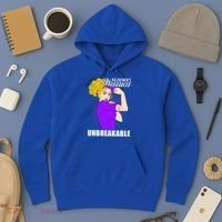 Alzheimers Warrior Unbreakable Cute Gift Alzheimer's Awareness Funny Gift Hoodie thumb 3