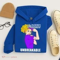 Alzheimers Warrior Unbreakable Cute Gift Alzheimer's Awareness Funny Gift Hoodie thumb 4
