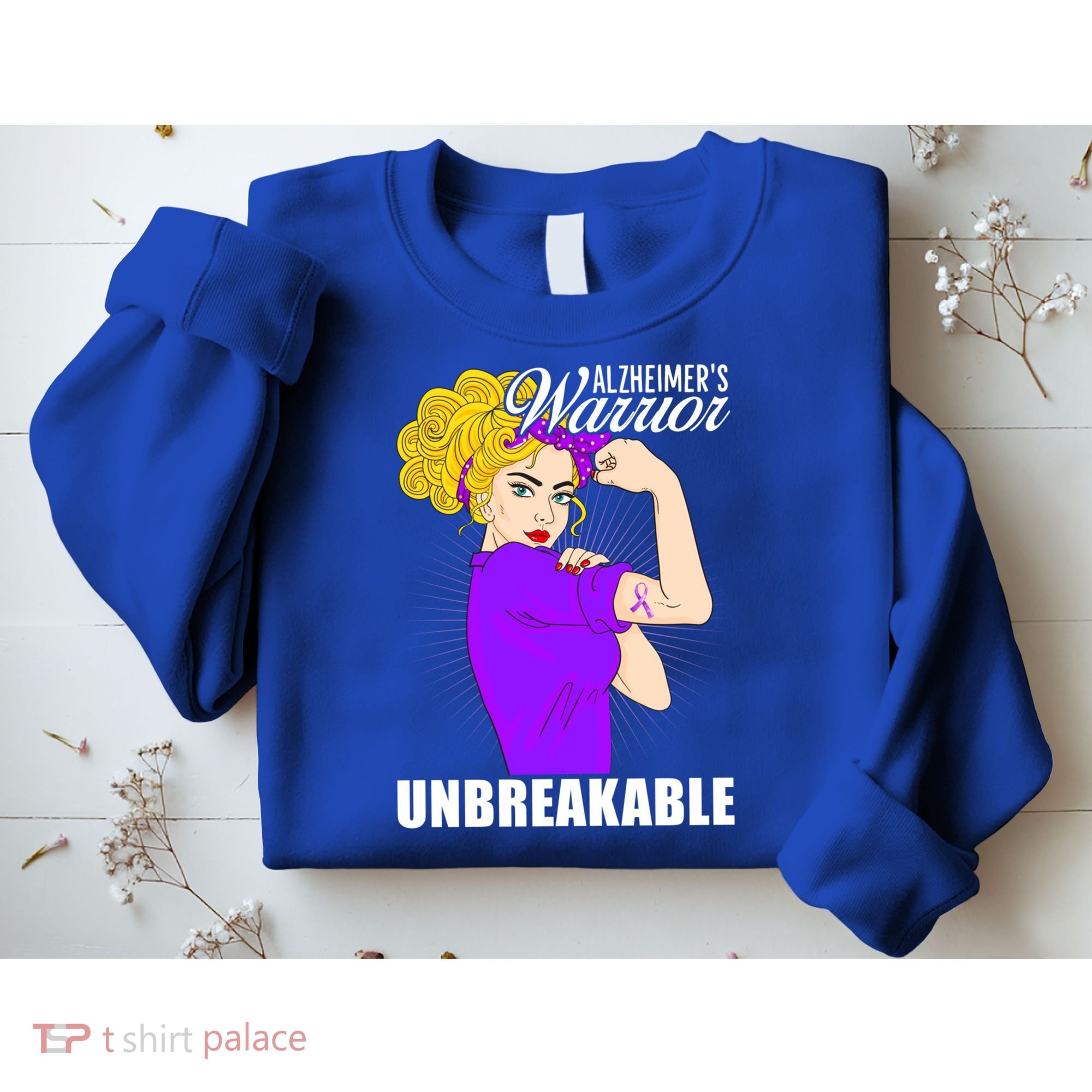 Alzheimers Warrior Unbreakable Cute Gift Alzheimer's Awareness Funny Gift Sweatshirt
