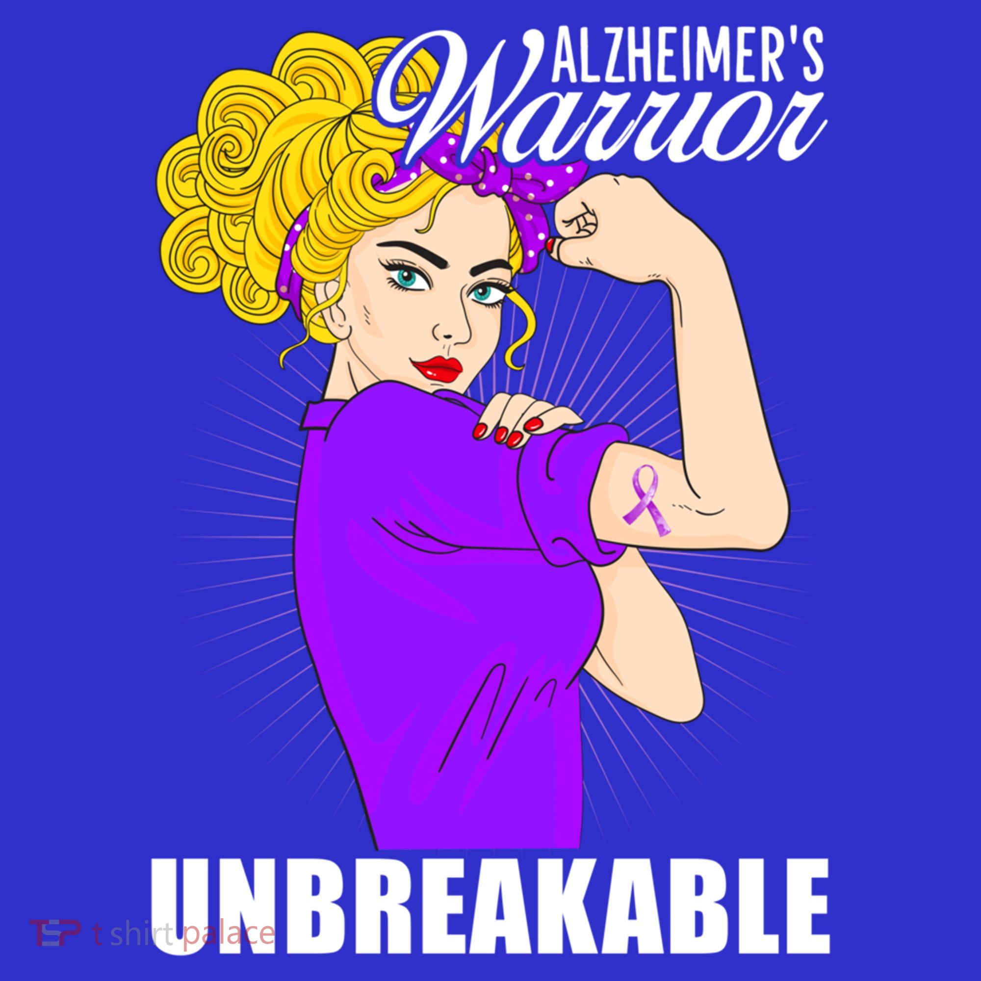Alzheimers Warrior Unbreakable Cute Gift Alzheimer's Awareness Funny Gift Button