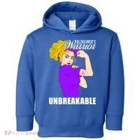Alzheimers Warrior Unbreakable Cute Gift Alzheimer's Awareness Funny Gift Toddler Hoodie thumb 0