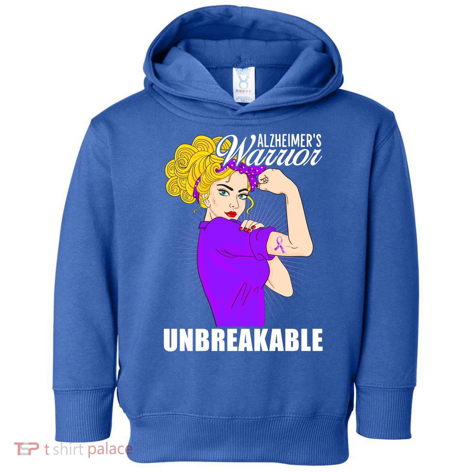 Alzheimers Warrior Unbreakable Cute Gift Alzheimer's Awareness Funny Gift Toddler Hoodie