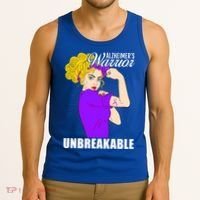 Alzheimers Warrior Unbreakable Cute Gift Alzheimer's Awareness Funny Gift Tank Top thumb 3
