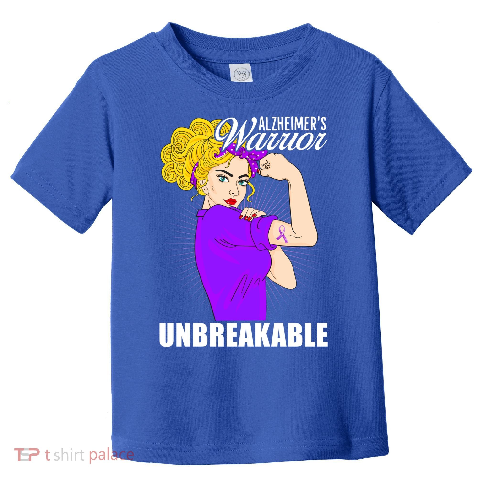 Alzheimers Warrior Unbreakable Cute Gift Alzheimer's Awareness Funny Gift Toddler T-Shirt