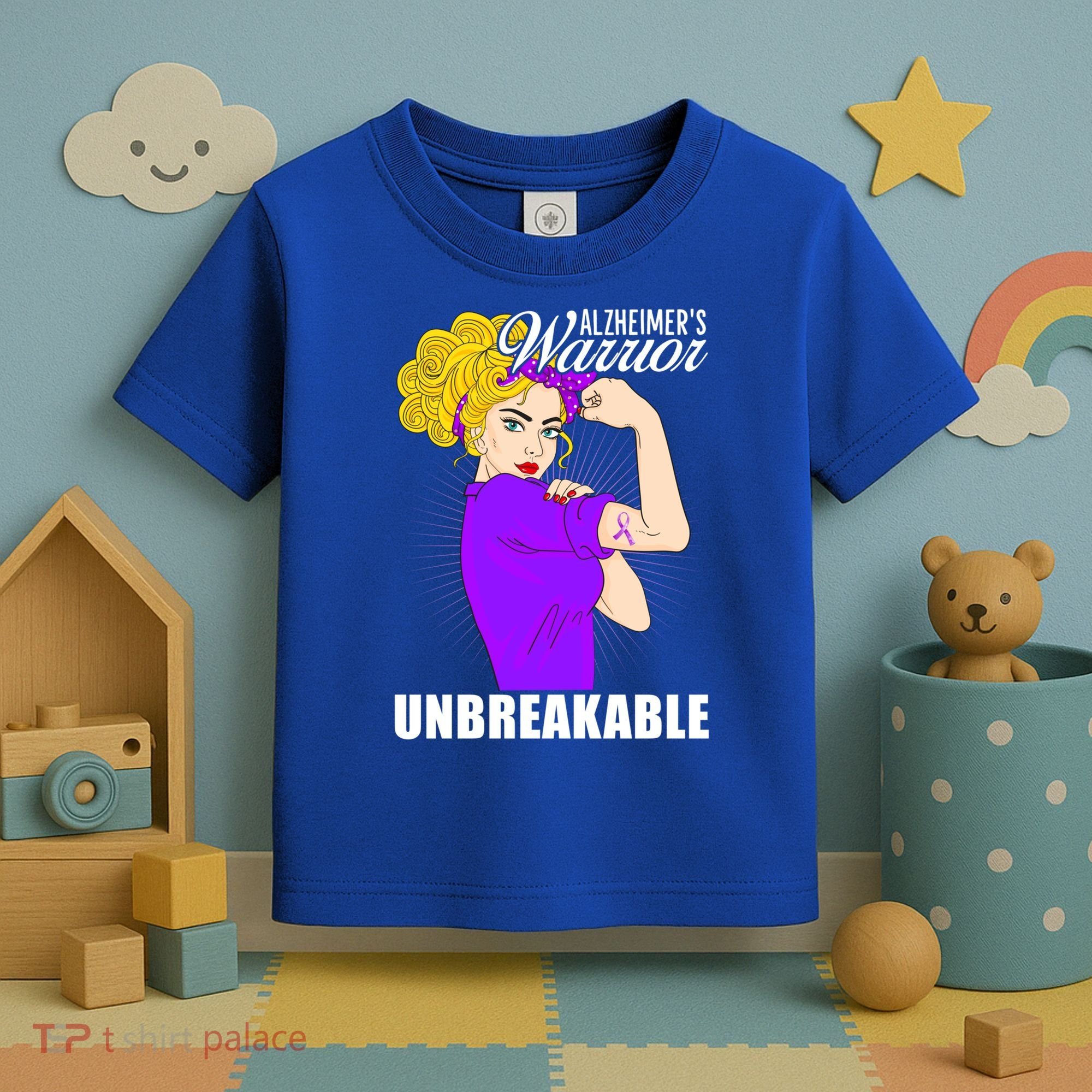 Alzheimers Warrior Unbreakable Cute Gift Alzheimer's Awareness Funny Gift Toddler T-Shirt