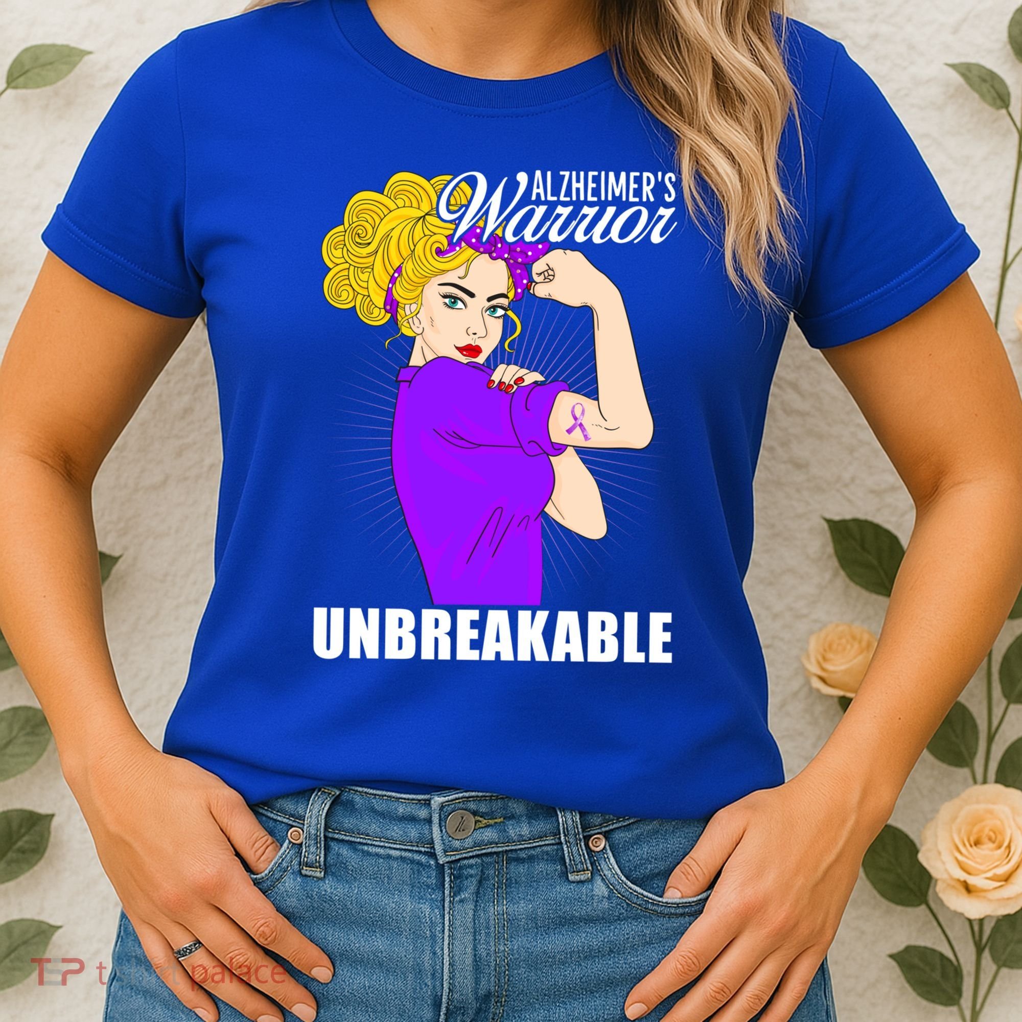 Alzheimers Warrior Unbreakable Cute Gift Alzheimer's Awareness Funny Gift Women's T-Shirt