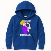 Alzheimers Warrior Unbreakable Cute Gift Alzheimer's Awareness Funny Gift Kids Hoodie thumb 0