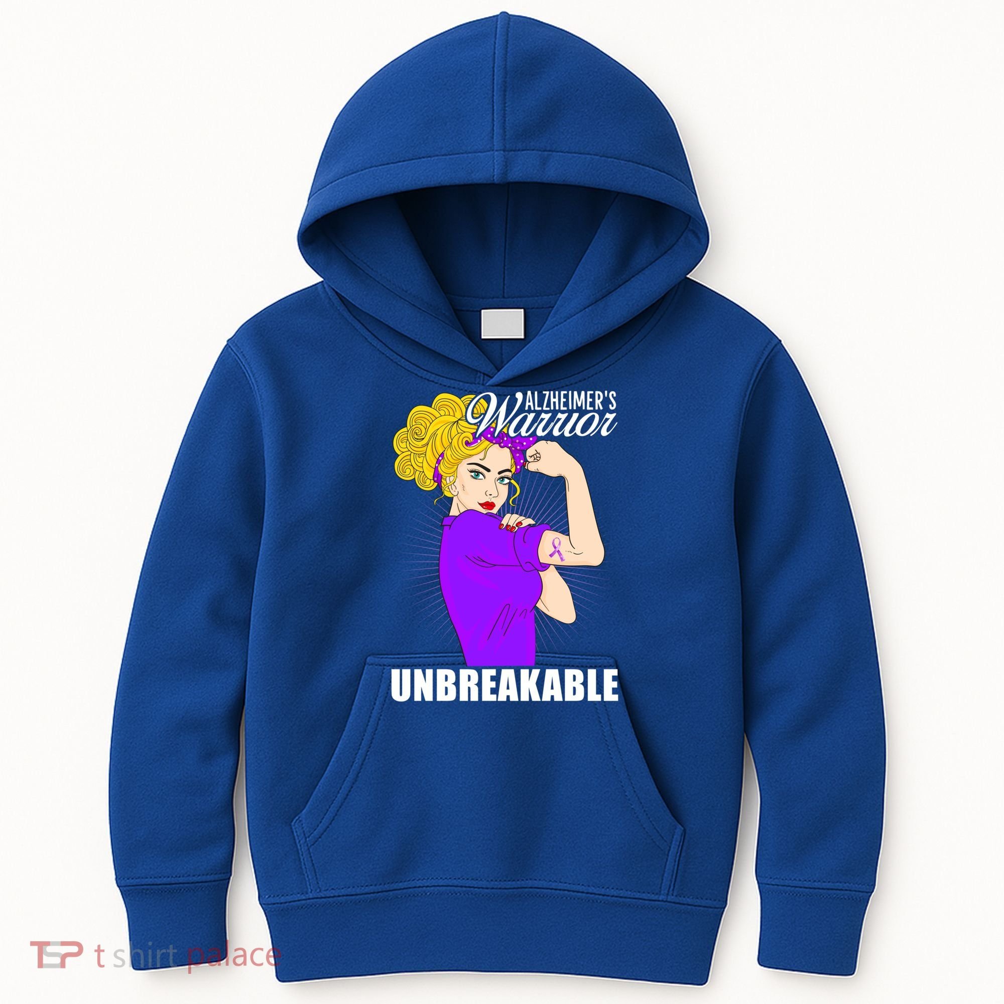 Alzheimers Warrior Unbreakable Cute Gift Alzheimer's Awareness Funny Gift Kids Hoodie
