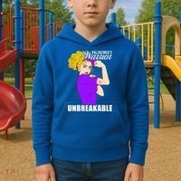 Alzheimers Warrior Unbreakable Cute Gift Alzheimer's Awareness Funny Gift Kids Hoodie thumb 2