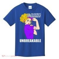 Alzheimers Warrior Unbreakable Cute Gift Alzheimer's Awareness Funny Gift Kids T-Shirt thumb 0