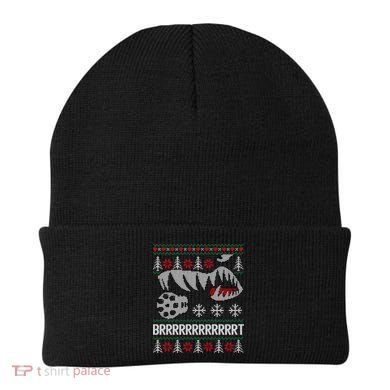 A10 Warthog Ugly Xmas Sweater Style Fighter Jet Usaf Gift Beanie