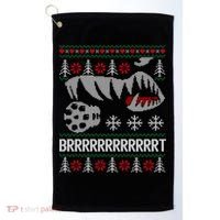 A10 Warthog Ugly Xmas Sweater Style Fighter Jet Usaf Gift Golf Towel thumb 0