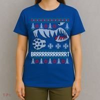 A10 Warthog Ugly Xmas Sweater Style Fighter Jet Usaf Gift T-Shirt thumb 4