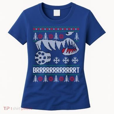 A10 Warthog Ugly Xmas Sweater Style Fighter Jet Usaf Gift Women's T-Shirt