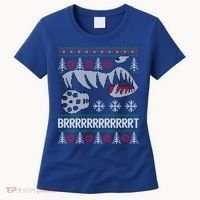 A10 Warthog Ugly Xmas Sweater Style Fighter Jet Usaf Gift Women's T-Shirt thumb 0