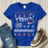 A10 Warthog Ugly Xmas Sweater Style Fighter Jet Usaf Gift Women's T-Shirt thumb 3