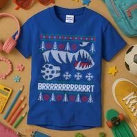 A10 Warthog Ugly Xmas Sweater Style Fighter Jet Usaf Gift Kids T-Shirt thumb 3