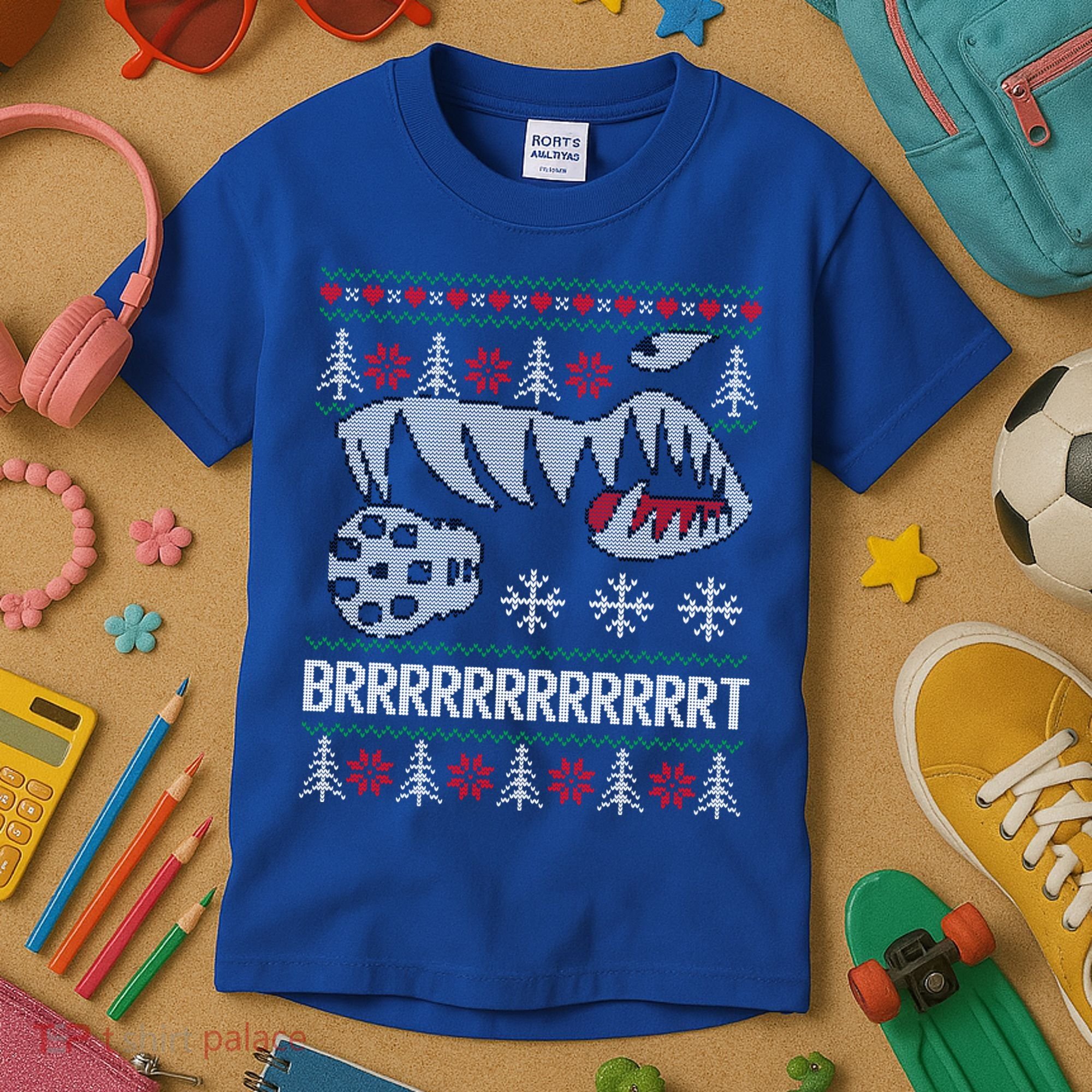 A10 Warthog Ugly Xmas Sweater Style Fighter Jet Usaf Gift Kids T-Shirt