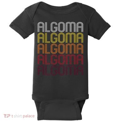 Algoma Wi Vintage Style Wisconsin Baby Bodysuit