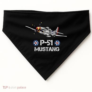 American World War 2 Pcool Gift51 Mustang Fighter Airplane Gift USA-Made Doggie Bandana