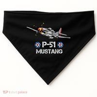 American World War 2 Pcool Gift51 Mustang Fighter Airplane Gift USA-Made Doggie Bandana thumb 0