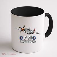 American World War 2 Pcool Gift51 Mustang Fighter Airplane Gift Coffee Mug thumb 1