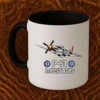 American World War 2 Pcool Gift51 Mustang Fighter Airplane Gift Coffee Mug thumb 2