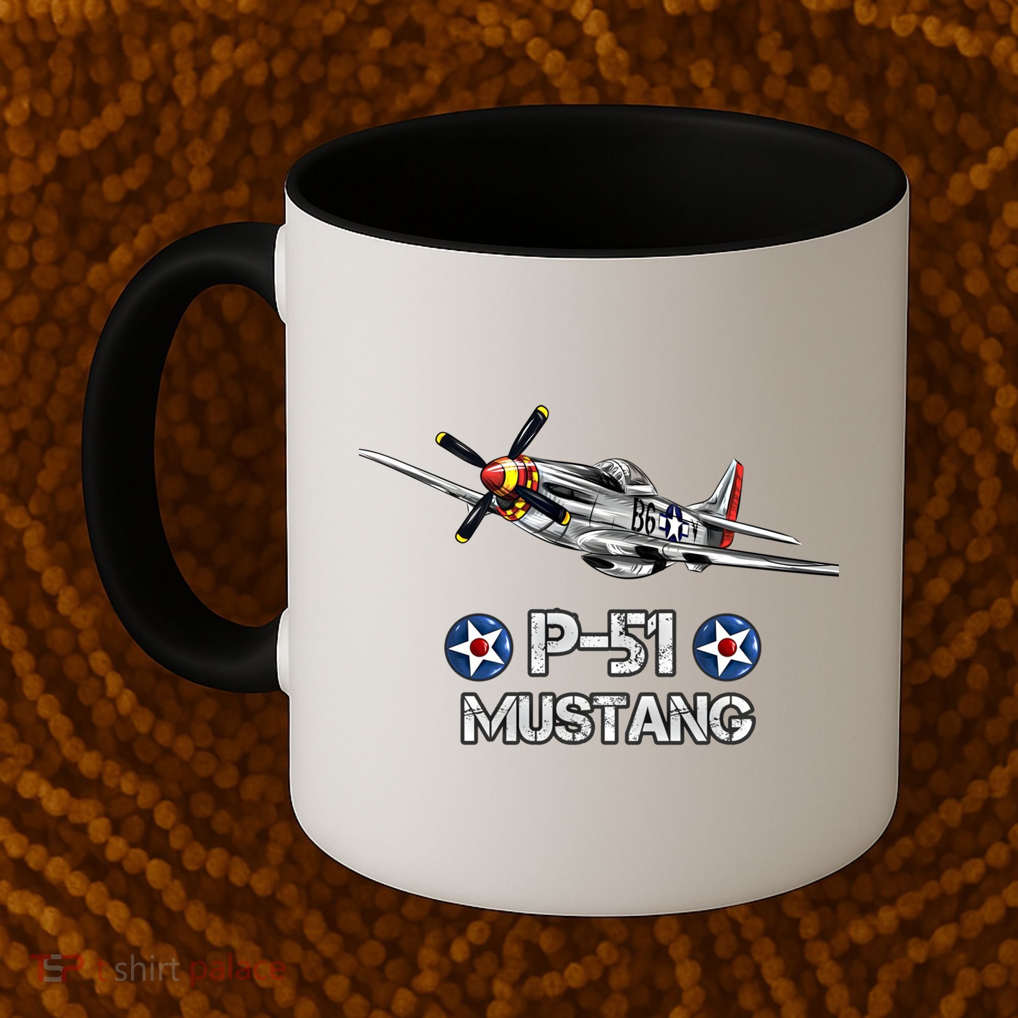 American World War 2 Pcool Gift51 Mustang Fighter Airplane Gift Coffee Mug