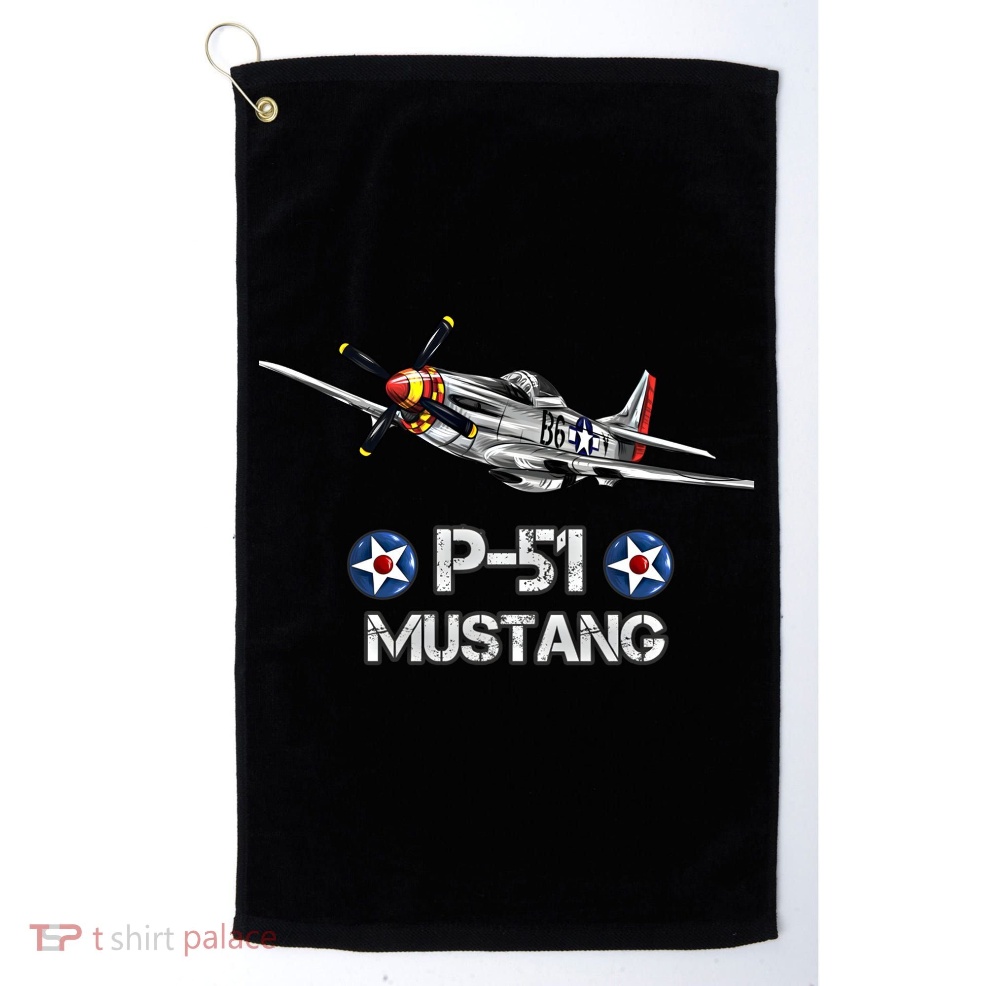 American World War 2 Pcool Gift51 Mustang Fighter Airplane Gift Golf Towel