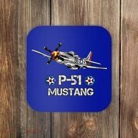 American World War 2 Pcool Gift51 Mustang Fighter Airplane Gift Coaster thumb 0
