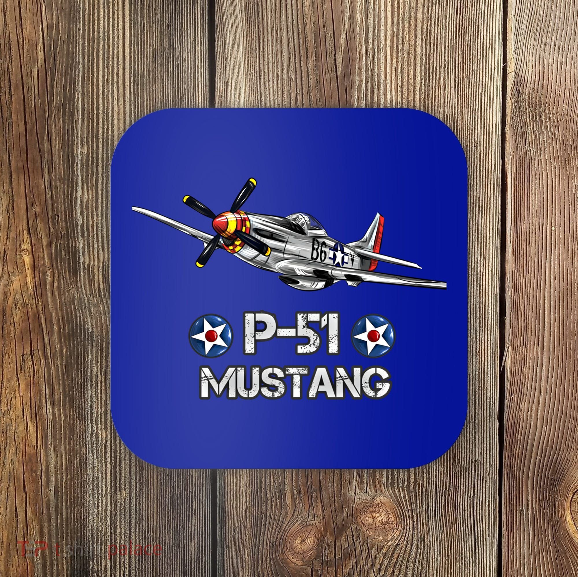 American World War 2 Pcool Gift51 Mustang Fighter Airplane Gift Coaster