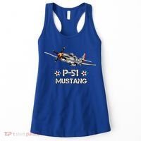 American World War 2 Pcool Gift51 Mustang Fighter Airplane Gift Women's Tank Top thumb 0