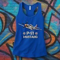 American World War 2 Pcool Gift51 Mustang Fighter Airplane Gift Women's Tank Top thumb 3