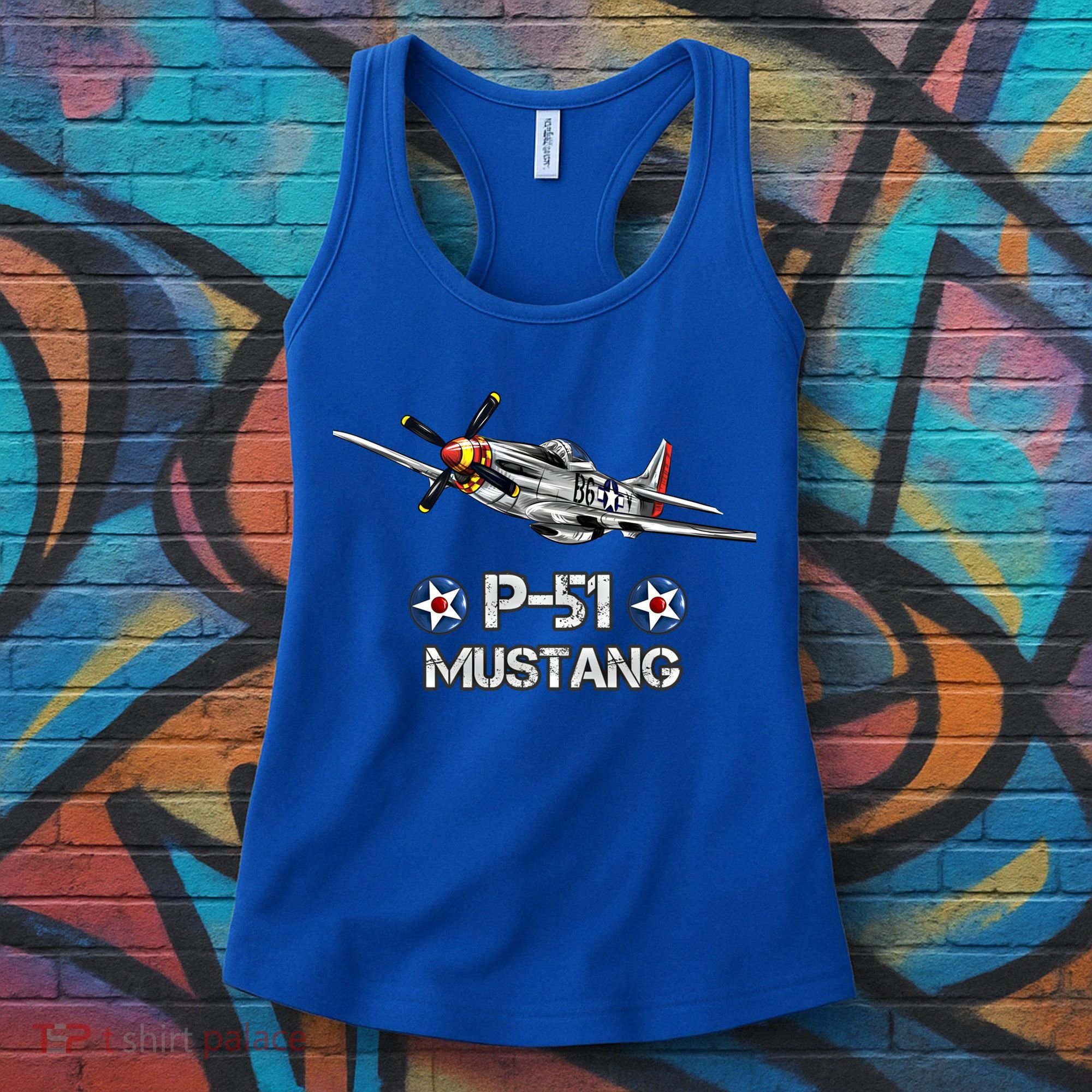 American World War 2 Pcool Gift51 Mustang Fighter Airplane Gift Women's Tank Top