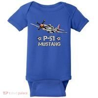 American World War 2 Pcool Gift51 Mustang Fighter Airplane Gift Baby Bodysuit thumb 0