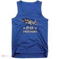 American World War 2 Pcool Gift51 Mustang Fighter Airplane Gift Tank Top thumb 0