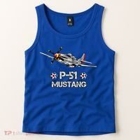 American World War 2 Pcool Gift51 Mustang Fighter Airplane Gift Tank Top thumb 2
