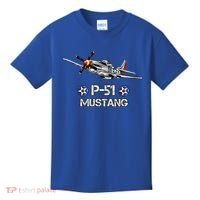 American World War 2 Pcool Gift51 Mustang Fighter Airplane Gift Kids T-Shirt thumb 0