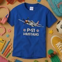 American World War 2 Pcool Gift51 Mustang Fighter Airplane Gift Kids T-Shirt thumb 3