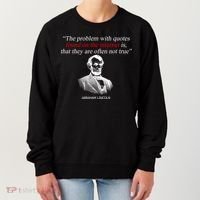 Autor Writer Writing Abraham Lincoln Funny Journalist Gift Women's Sweatshirt thumb 0