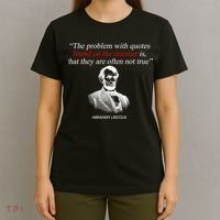 Autor Writer Writing Abraham Lincoln Funny Journalist Gift T-Shirt thumb 4