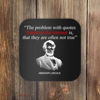 Autor Writer Writing Abraham Lincoln Funny Journalist Gift Coaster