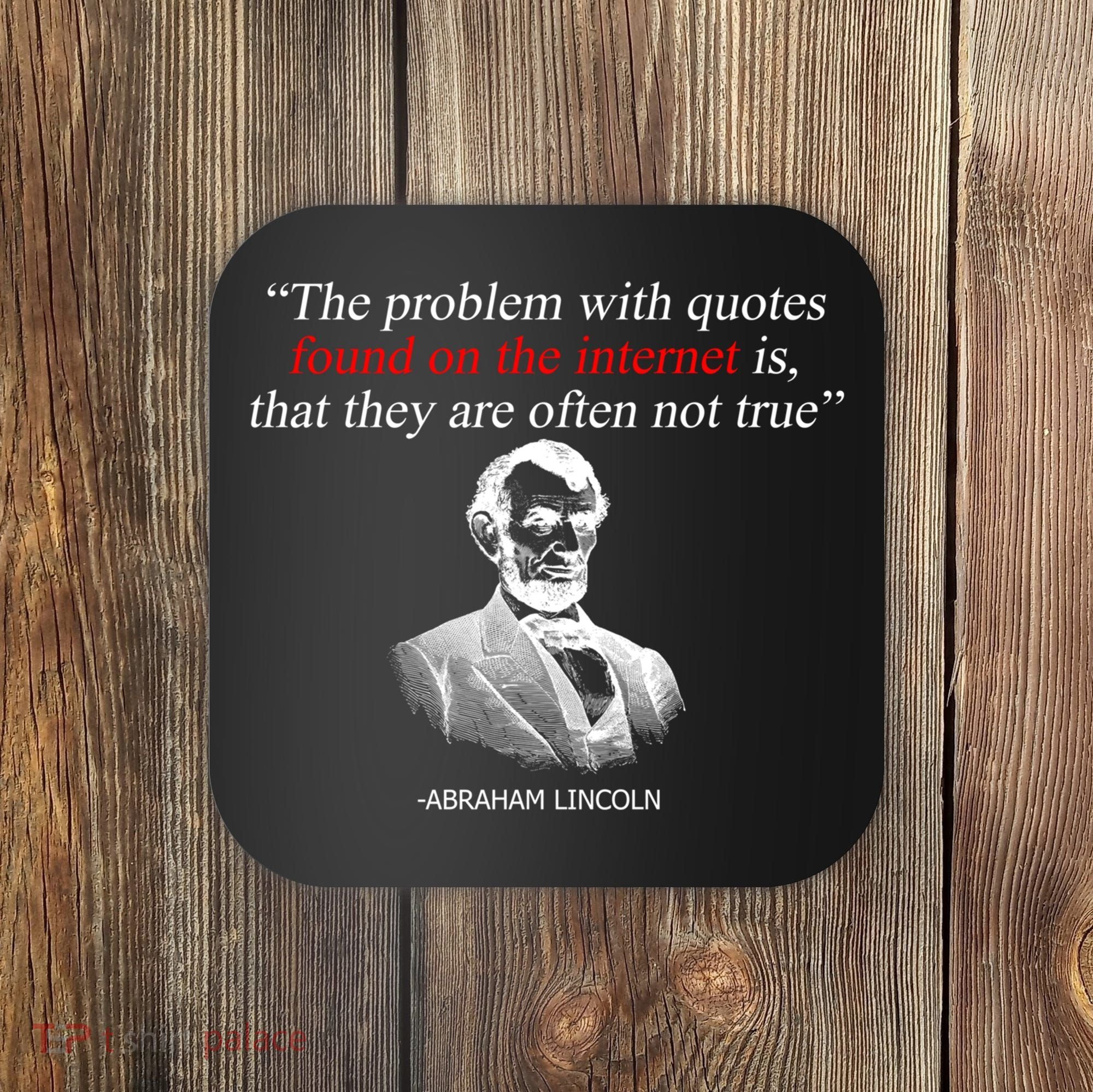 Autor Writer Writing Abraham Lincoln Funny Journalist Gift Coaster
