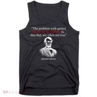 Autor Writer Writing Abraham Lincoln Funny Journalist Gift Tank Top thumb 0