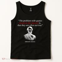 Autor Writer Writing Abraham Lincoln Funny Journalist Gift Tank Top thumb 2