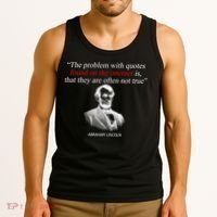 Autor Writer Writing Abraham Lincoln Funny Journalist Gift Tank Top thumb 3